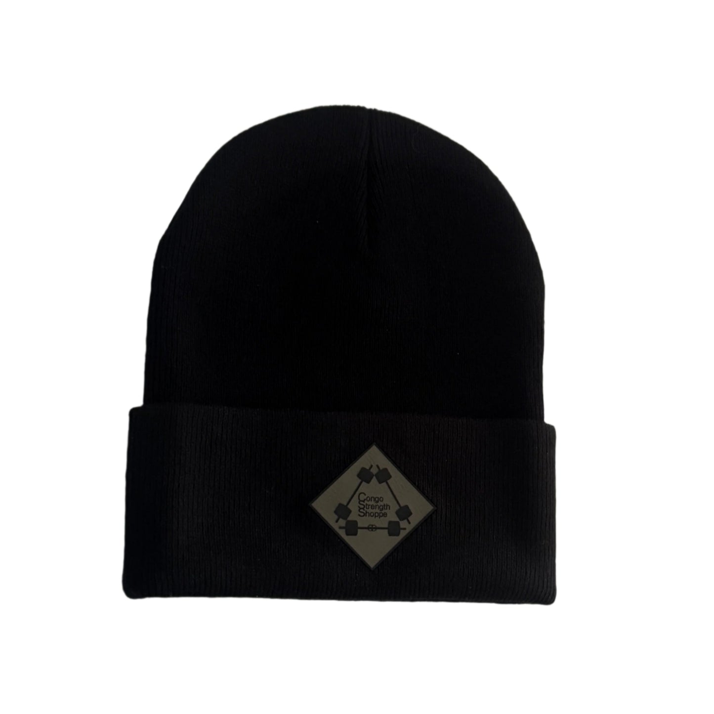 Black Congo Cuffed Beanie