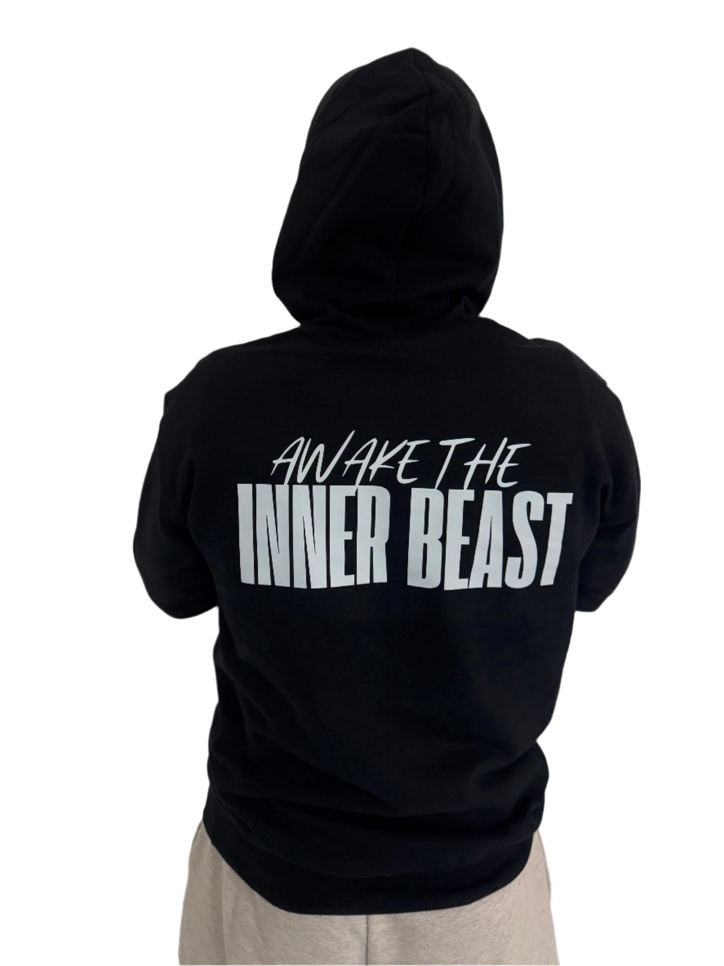 Black Congo Hoodie Back Model