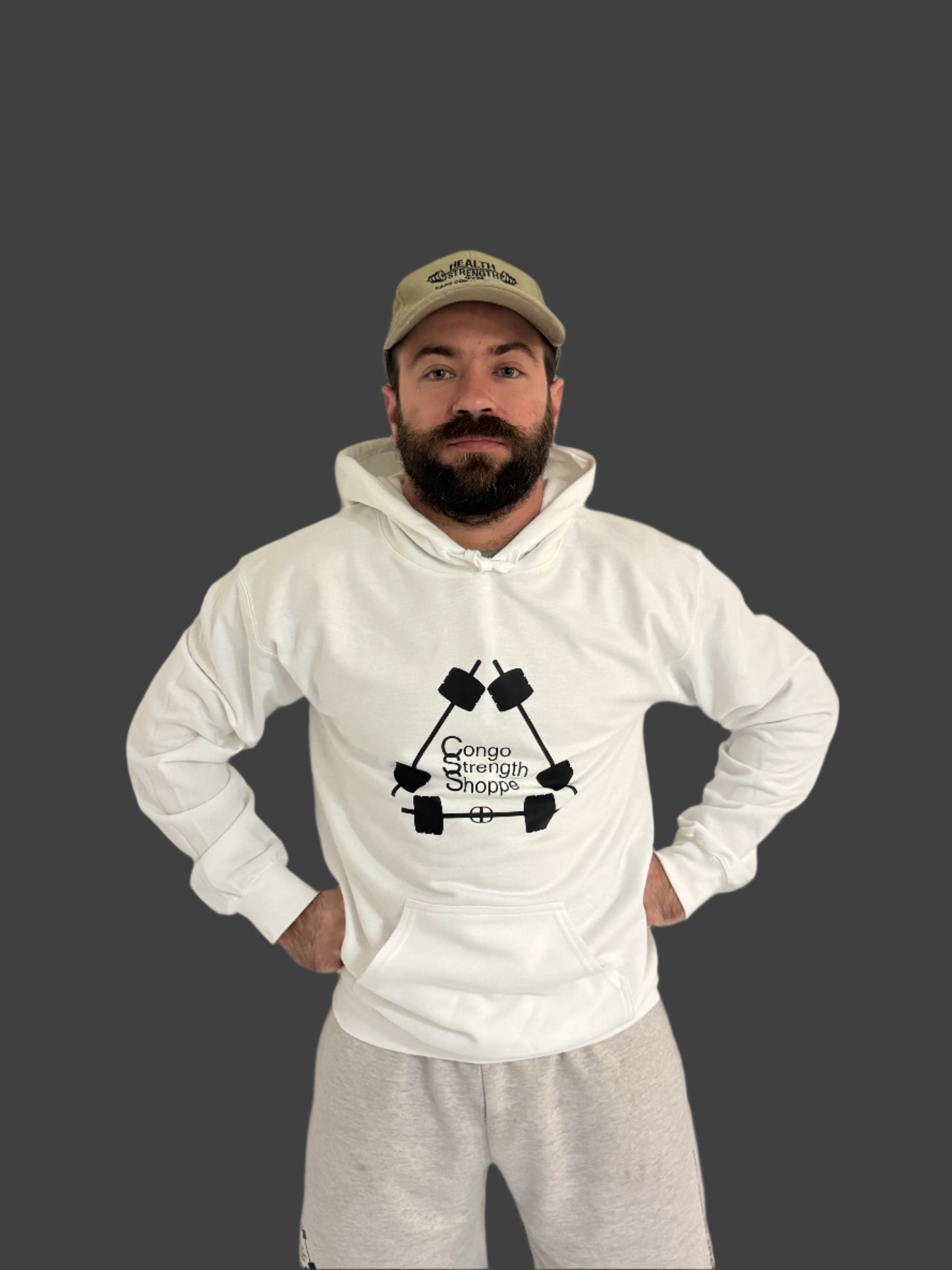 Black Congo Hoodie White Front