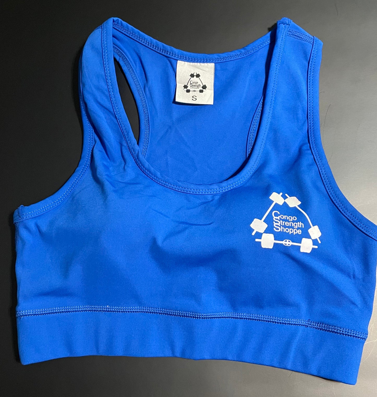Blue sports bra front