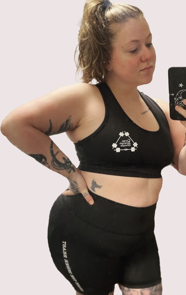 Black sports bra set