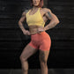 Model wearing Congo Strength Seamless Sports Bra and Seamless Training Shorts