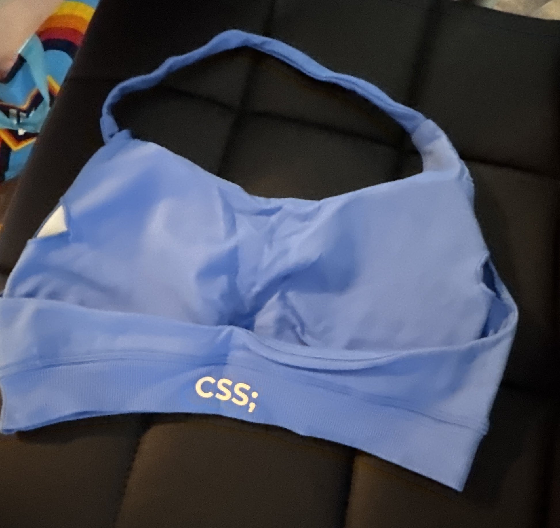 Seamless sports bra blue